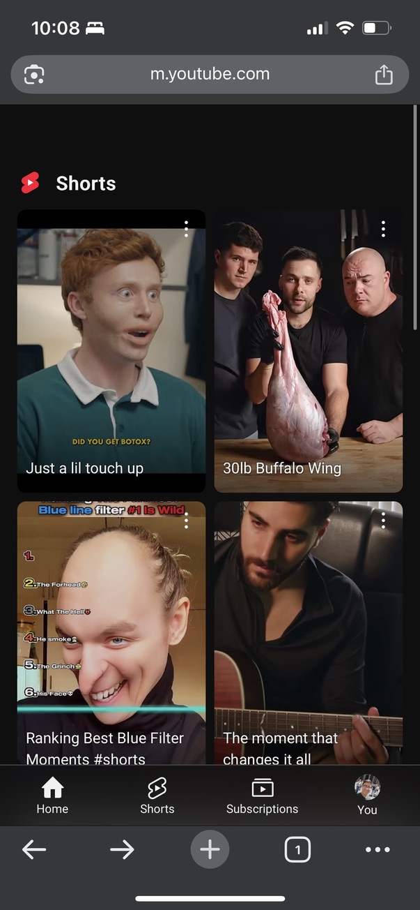 Disturbing YouTube Homepage