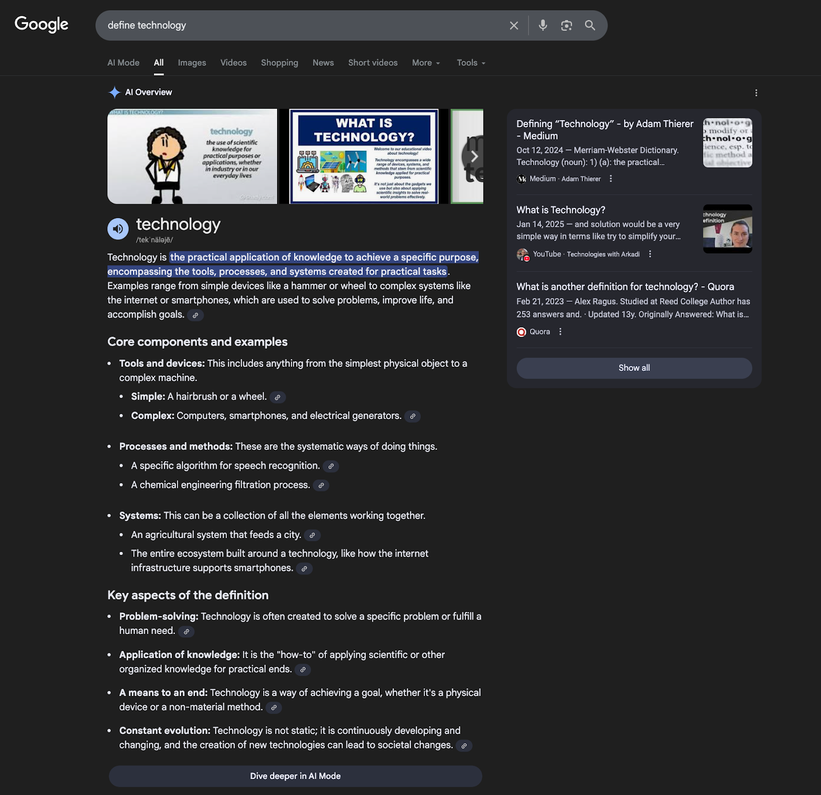 Google’s Definition of Technology